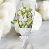Minisland White Rose Flower Cocktail Picks, 4.7 Inch Long Bamboo
