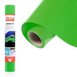 Siser® Stripflock PRO Fluo Green, 30cm x 0,5mt, Vinile Termotrasferibile Termoadesivo Floccato per la Personalizzazione dei Tessuti, Abbigliamento e Accessori, Hobby Creativi, Facile da Tagliare