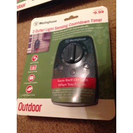 Westinghouse 2-Outlet Light-Sensing Countdown HOLIDAY LIGHTS TIMER Outdoor NEW 1