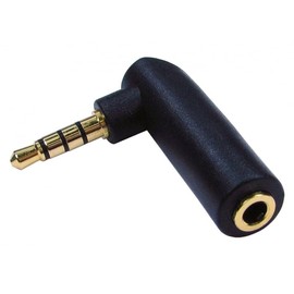 3.5mm Angle Male to Female Audio Adapter, 90 Degree Right Angle Gold-Plated TRS Stereo Jack Plug AUX Connector Compatible with Headset, Tablets, MP3 Players, Game Controller, Speakers