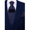Dubulle Mens Red White Dots Striped Tie WOVEN Necktie for