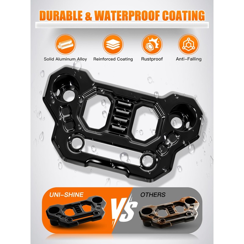 UNI-SHINE 2-Pack Hood Mounting Brackets for Light Bar Fit for