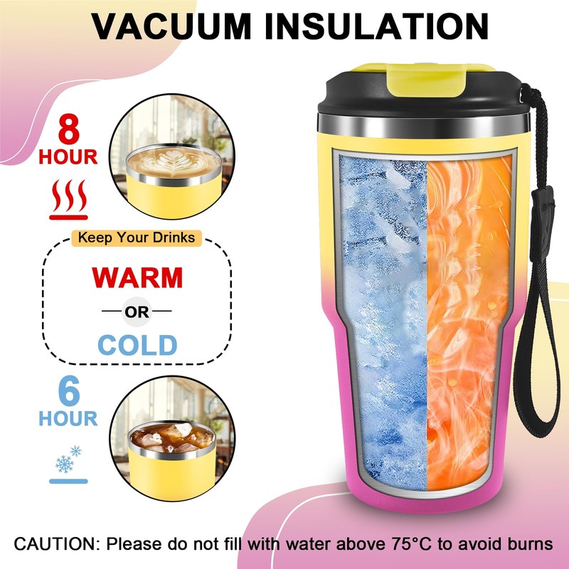 Grsta 20oz Tazza Termica, Isolata Sottovuoto In Acciaio Inox, Termos