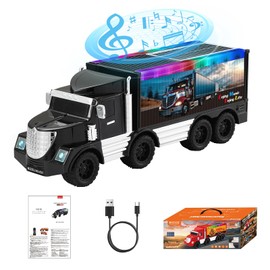 WSTER WS-650 Cargo Semi Truck Bluetooth Speaker with Solar (Black)