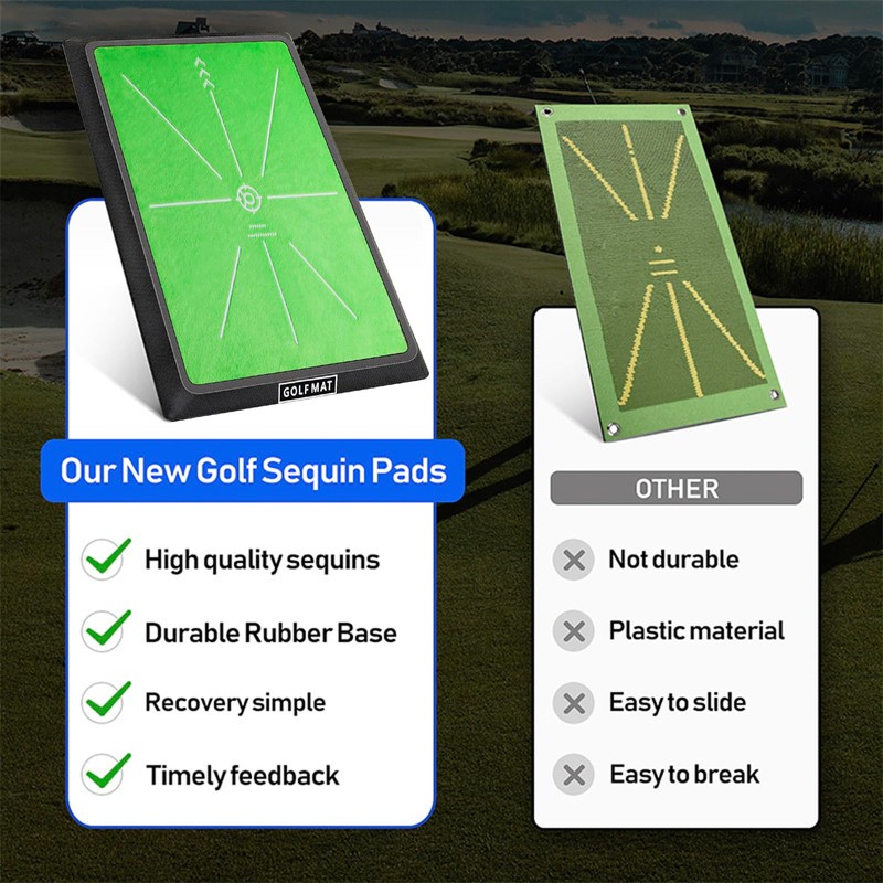 Golf Trace Strike Pad with 2 x Surface Flannelette Path