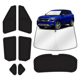 8PCS Car Window Shades Fit for KIA Seltos KX3 2021-2024, Full Window Sunshade Covers for Front, Side & Rear Windows, UV-Blocking Privacy Sunshade for Travel, Parking, and Camping