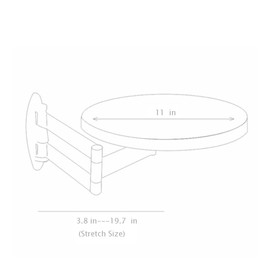 Wall Mounted Folding Table,Floating Desk for Wall,Sofa Side Table for Small Spaces,Bedside Folding Coffee Table,with Heavy-Durability Brackets, Perfect Addition to Bedside/Sofa Side/by The Desk