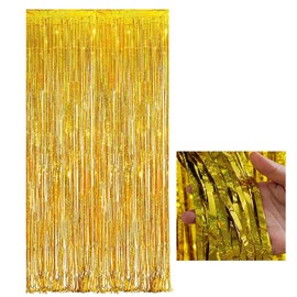 Tassels Curtain Sparkling Curtain 1m*2m Glamorous Metallic Glitter Fringe Curtain Background Bright Shiny Christmas Party Curtain Wedding Props Birthday Photography Backdrop Decoration Event