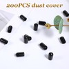 Hpmjz 300 pcs Pourers Dust Covers Black Rubber Pourer Cap