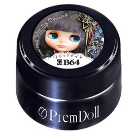 PRE GEL Primdoll, Black Diamond B64, 0.1 oz (3 g), Color Gel, UV/LED Compatible