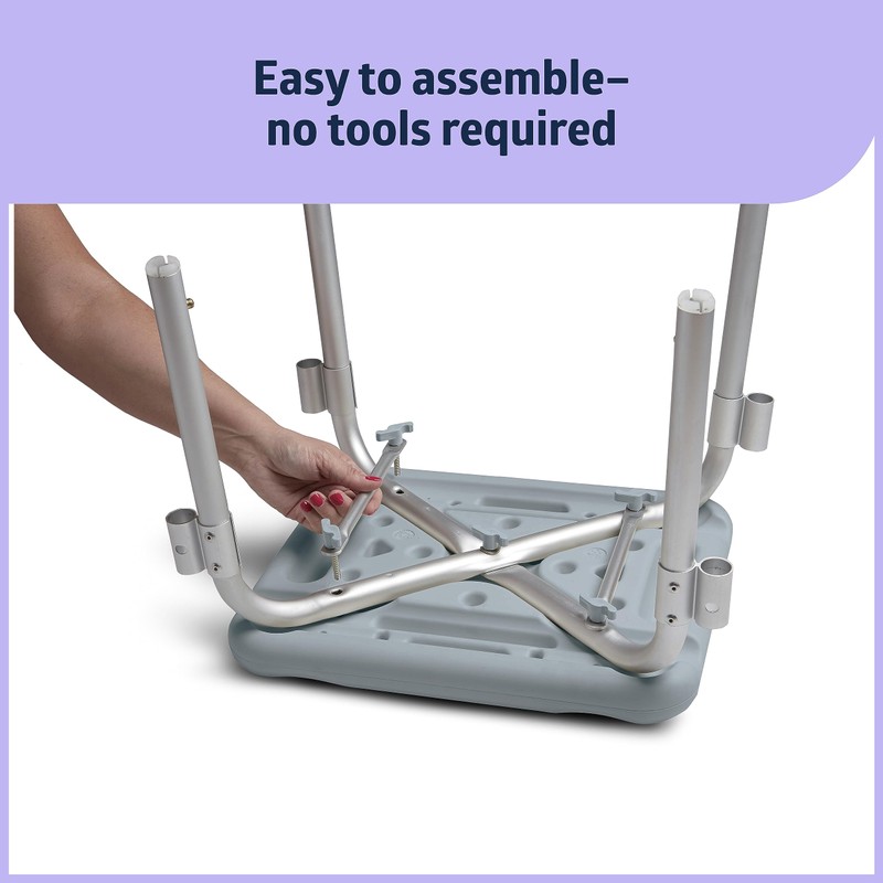 Medline Backless Shower Chair with Arms - 350 lb. capacity,