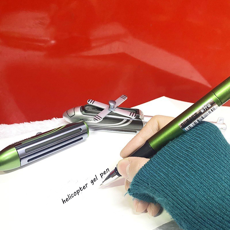 Lopenle 6 PCS Novelty Airplane Pens – Helicopter Shape Gel