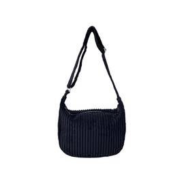 Ulisty Women's Small Corduroy Hobo Bag Wide Strap Shoulder Bag Casual Messenger School Bag Handbag Daily Bag, darkblue