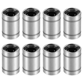QUARKZMAN 8pcs LM5UU Linear Ball Bearings 5mm Bore 10mm Outer Diameter 15mm Length Linear Bearing for CNC 3D Printer