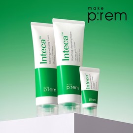 Make Prem Inteca Soothing Cleansing Foam 120ml+120ml Special Set (+15ml Foam Included) / 메이크프렘 인테카 수딩 클렌징 폼 120ml+120ml 기획세트 (+폼15ml 내장)