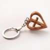 KASSIS Olive Wood Key Ring Heart Gift for Multiple Occasions,