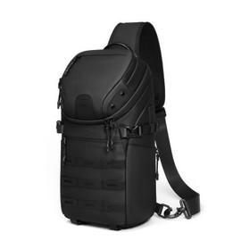 Somago Crossbody Sling Backpack Sling Bag Travel Hiking Chest Bag Daypack Single Shoulder Bag (Black)