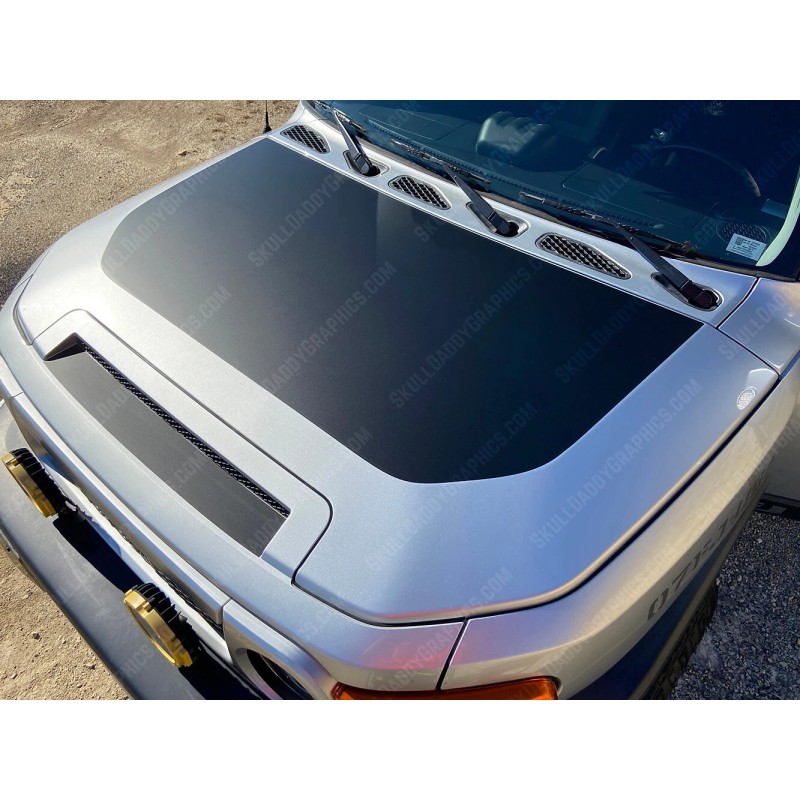 Skull Daddy Solid Matte Black Hood Decal Wrap Compatible with