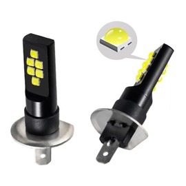 SOCAL-LED LIGHTING 2x H1 LED Fog Light Bulb for Powersports Advanced 3030 SMD Bright Colorful Daytime Running DRL Lamp, Purple
