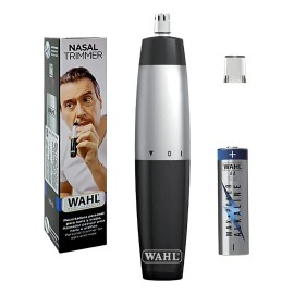 Máquina Rasuradora Nasal Trimmer Wahl®, Recortadora inalámbrica de Nariz y Orejas, Uso de Pila AA, Cuchilla de Acero Inoxidable, Cuchilla Lavable