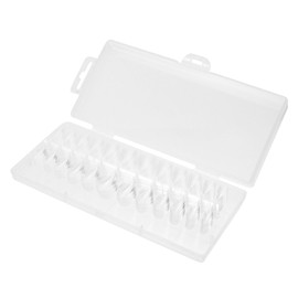 WOONEKY 240pcs Transparent Press Nails Detachable Nail Patches for Manicure Almond Full Cover Fake Safe Reusable for Parties Cosplay Skin-friendly Design