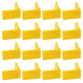 uxcell 16Pcs L Shape Leg Pads, 2" x 2"(50 x 50mm) Furniture Leg Cover Protectors L Shaped Plastic Furniture Angle Iron Caps, Yellow