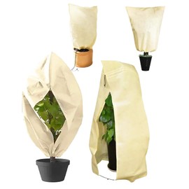 S.fields.inc Plant Protection Cover, Winter, Set of 4, Cold Protection, Non-woven Fabric, Planter Cover, Snowproof (39.4 x 47.2 inches (100 x 120 cm)