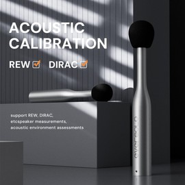 EVERSOLO Omnidirectional Calibrated Microphone EM-01, USB Type-C Interface, for Acoustic Calibration, Home Recording, Online Meetings, Live Streaming, Measurement REW, Dirac&More