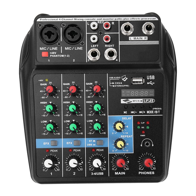Professional Audio Mixer Sound Board Console System Stage Stereo Mixer