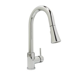 Huntington Brass Pull-Down Kitchen Faucet in a Polished Chrome Finish