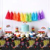 Domgoge 90s Party Tablecloths Plastic Table Covers Rock Rectangle Table