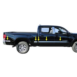 Tyger Auto Made in USA! Compatible with 2016-2023 Toyota Tacoma Double Cab 6' Bed Above Body Line Body Side Molding Trim 2" Wide 10PC