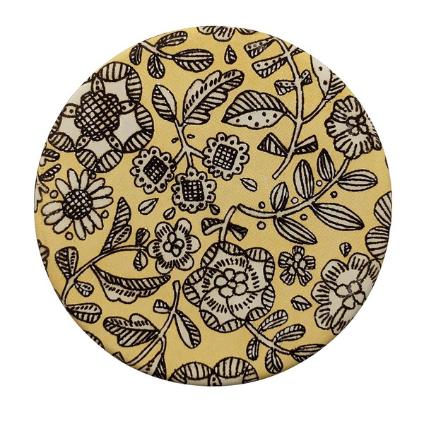 Utsuwa Roan 458-0753 Mino Ware Water Absorption Coaster Ceramic Suusera 3.9 inches (10 cm), Yellow, Made in Japan