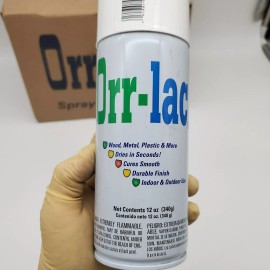 Orr-lac Indoor Outdoor Spray Paint Flat Black Heavy Duty 10-904 12 oz Pack of 12
