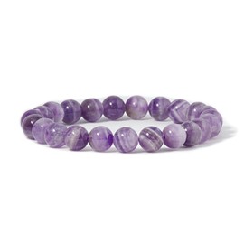 Cherry Tree Collection - Small, Medium, Large Sizes - Gemstone Beaded Bracelets For Women and Men - 8mm Round Beads (Dogtooth Amethyst - Medium)
