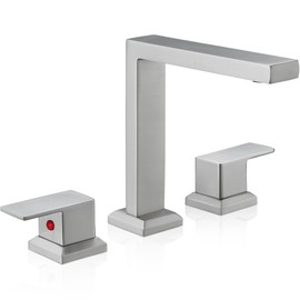 HEYMYTAP High Flow Roman Bathtub Faucet Set 2 Handle, Brushed Nickel Tub Faucet Solid Brass Bathtub Faucets Deck Mount Tub Faucet with 23.6 Inch Hose Non Drip