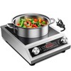 DRINTON Induction Cooker, 2200W Commercial Induction Cooktop, Large Countertop Burner
