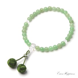 EsuonHappiness Natural Material Women's 0.3 inch (8 mm) Santenbo Rosary Bag Included, Can be Used in All Sect Colors, Choose from Colors, Memorial Services, Funerals, Power Stone