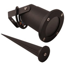 Knightsbridge Discontinued Garden Spike Light, Aluminium, 50 W, Black