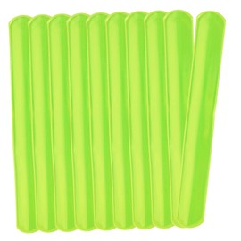 WHAMVOX 10pcs Reflective Bracelet Bracelets Walking Wristbands Cycling Wristbands Reflective Wristband Reflective Running Wristbands Reflective Safety Ankle Bands PVC Light Green