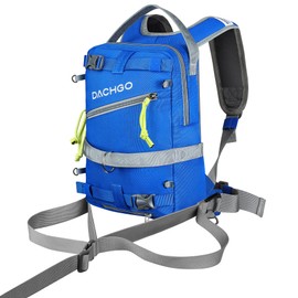 Dachgo Ski and Snowboard Harness with Leash for Kids: Teach Your Child the Fundamentals of Skiing or Snowboarding, Ski Backpack Training Tool Ski Accessories for Kids (Blue)