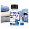 Fabric Glue Permanent, Washable Clear Glue for Clothing Patch, Liquid,