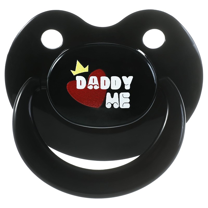 Innocenceisle Bigshield Adult Sized Pacifier: Cute Paci Black for Anxiety