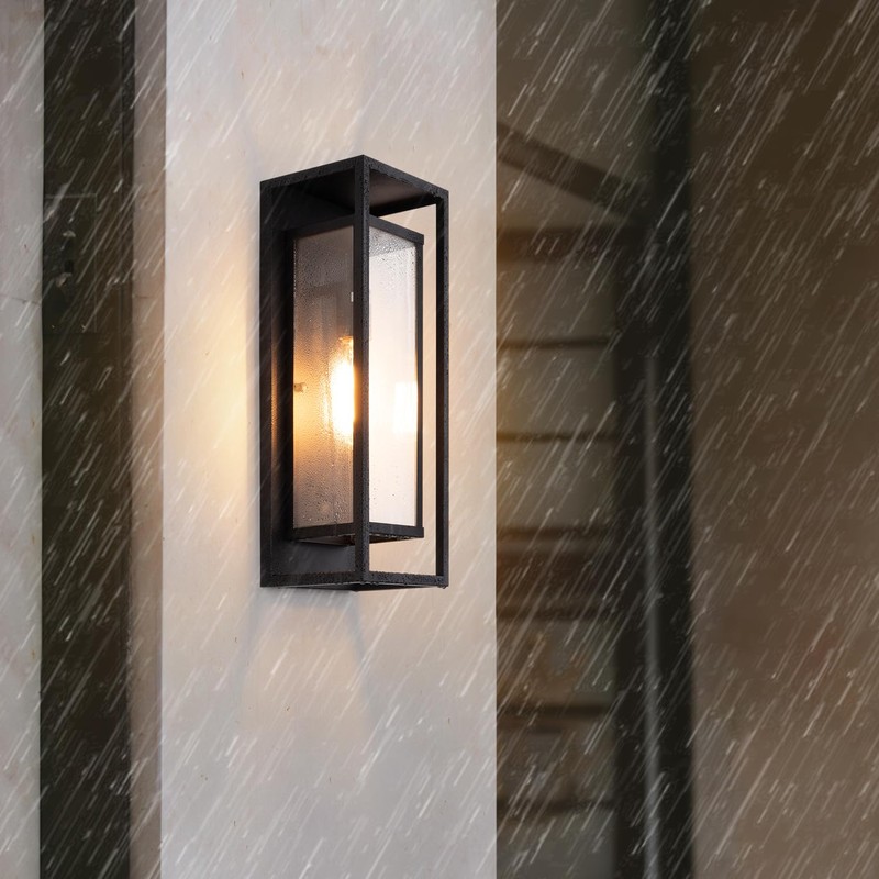 mirrea 18" Classic Outdoor Wall Sconce 1 Light in Matte