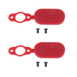 ECSiNG 2pcs Silicone Charge Port Cover Protector Waterproof Anti Dust Plug Charging Interface Port Protector Compatible with Xiaomi 1S Essential Pro/Pro2 Electric Scooter Red