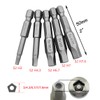 Saipe 10pcs Magnetic Pentagon Head Screwdriver Bits Set 1/4 Inch