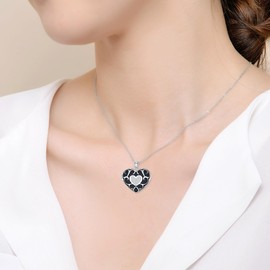 LWXIE Diamond Heart Locket Necklace for Women That Hold Pictures 925 Sterling Silver Zelda Heart Shaped Picture Photo Lockets with Lab Grown Diamond Jewelry Gifts, Sterling Silver, Diamond