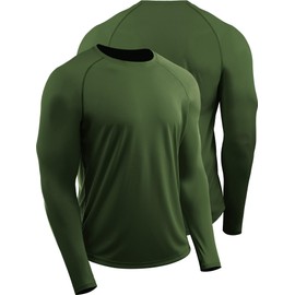 CADMUS Men's Hiking Workout Shirts, UPF 50+, Thumb Holes, Rash Guard,Fishing,Running, Athletic Long Sleeve,Pack of 4, Black+Grey+Navy Blue+Green,XX-Large