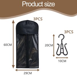 6PCS Wig Storage Set 60 * 29cm,Keep Hair Clean and Organized,Wig Hanger Holds Multiple Wigs of Various Styles and Lengths Let Short Long Straight Wavy Curly Hair Prevent Dirt and Moisture