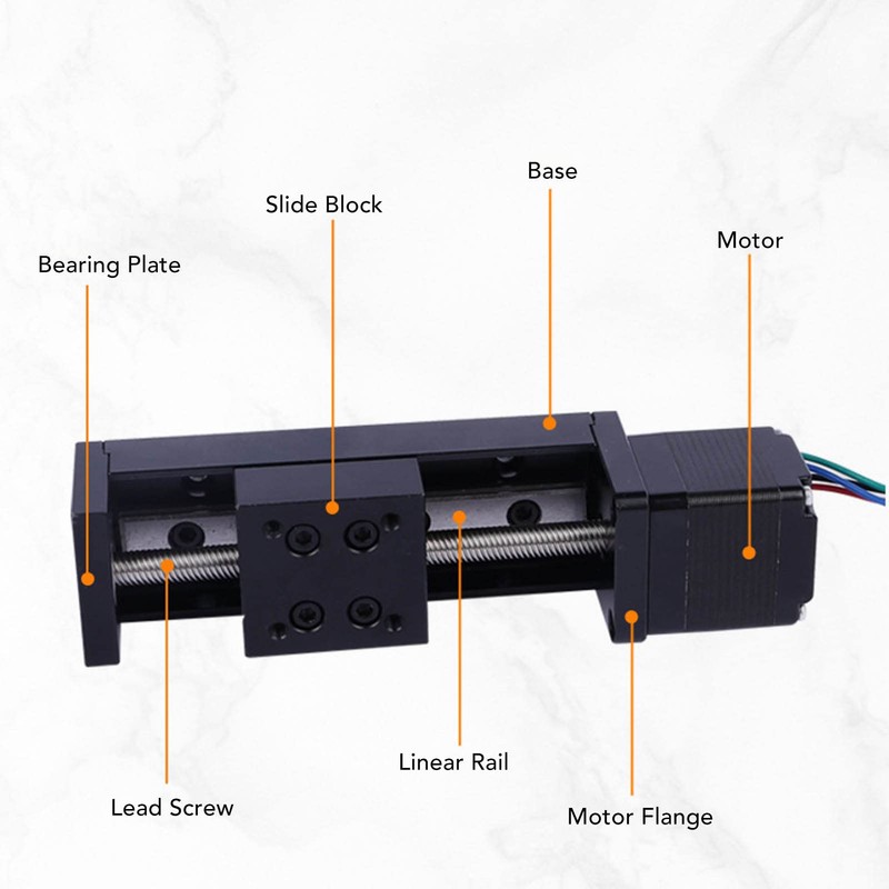 Linear Table with 100 mm Hub, X-Y-Z Axes, 28 Stepper